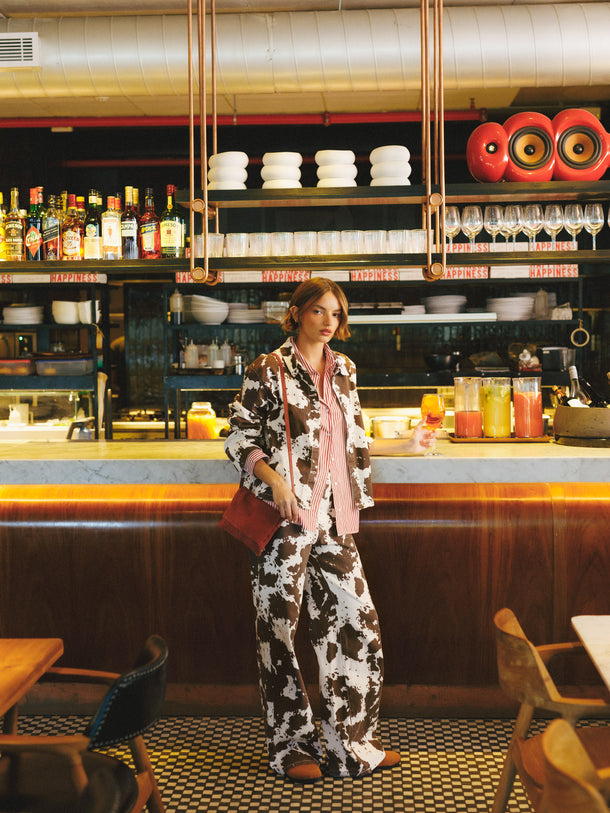 Product JEAN FAMINA - Bright White AOP:Cow - Image 1