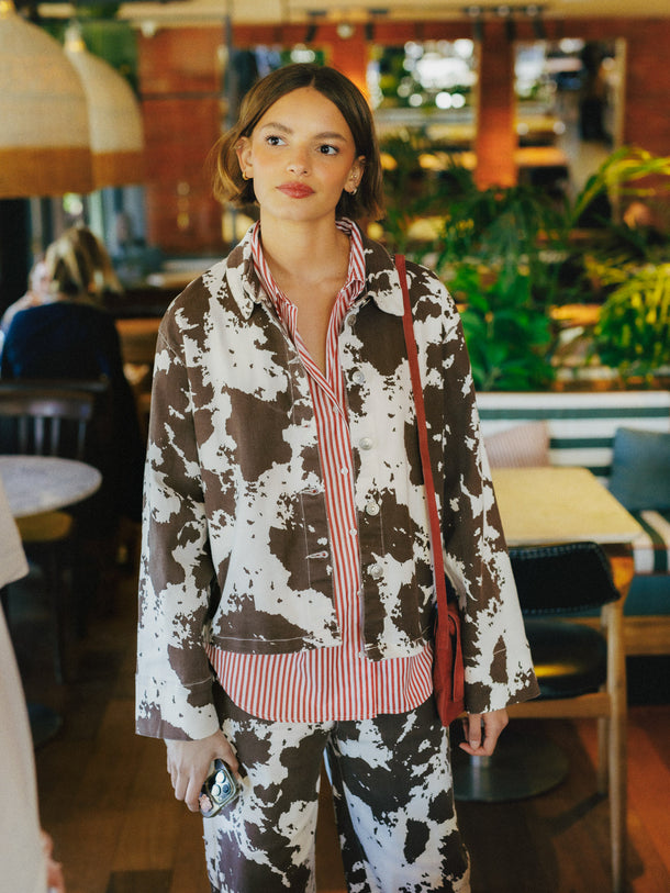 Product JEAN FAMINA - Bright White AOP:Cow - Image 2