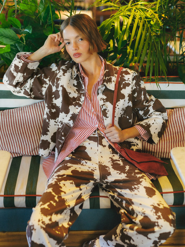 Product JEAN FAMINA - Bright White AOP:Cow - Image 3