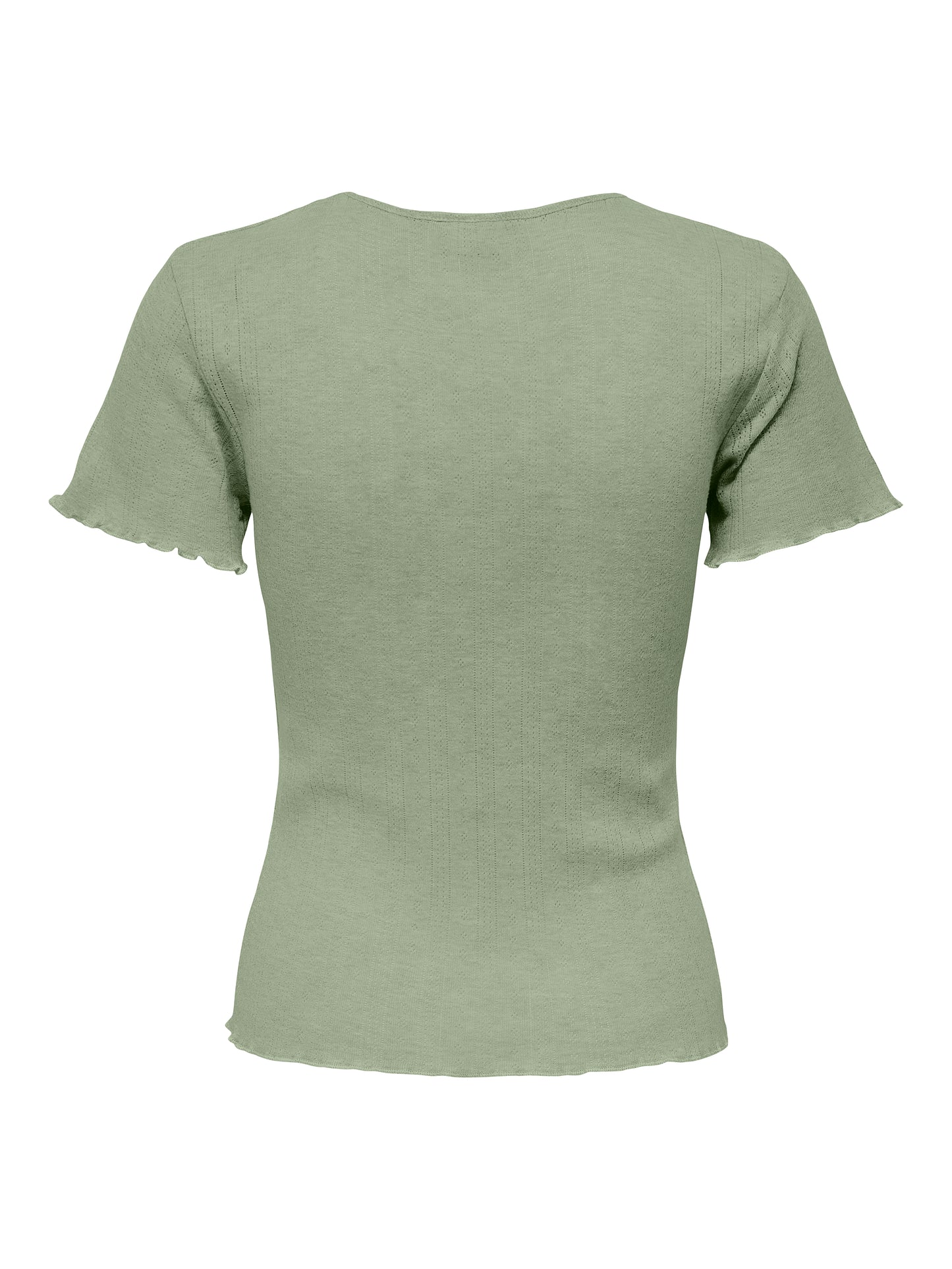 CAMISETA CON VOLADOS SALSA-Reseda