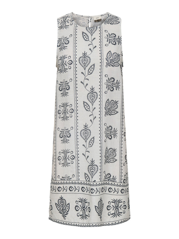 Product VESTIDO DE LINO SOLAR-Cloud Dancer AOP:TOTAL ECLIPSE FLOWER - Image 1