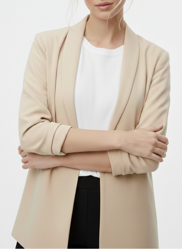 BLAZER LARGO GEGGO-Tapioca
