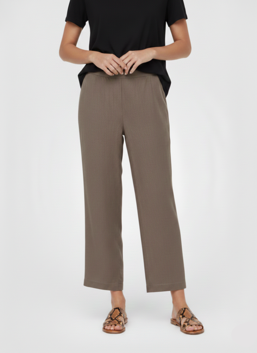 PANTALÓN WIDE LINO SAY - Walnut