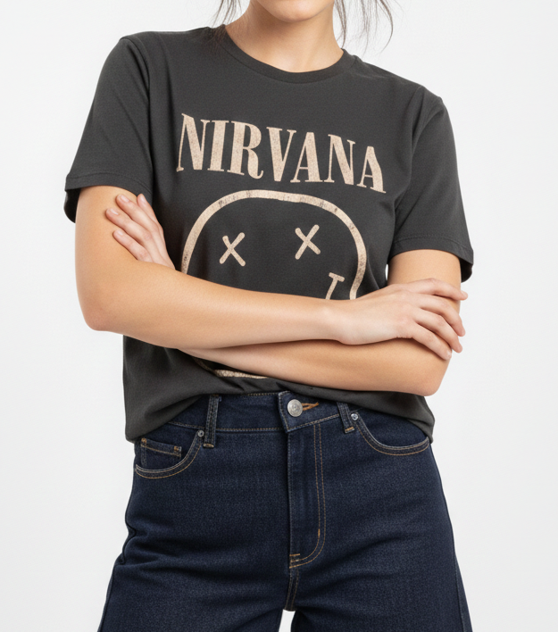 CAMISETA ESTAMPADA NIRVANA - Phantom Print:Smiling