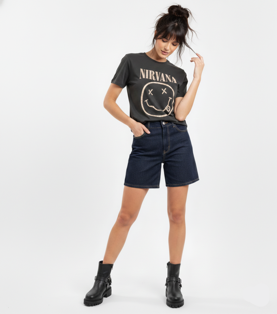 CAMISETA ESTAMPADA NIRVANA - Phantom Print:Smiling