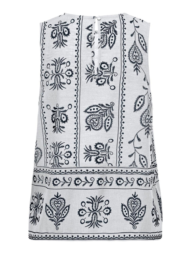 Product TOP DE LINO SOLAR-Cloud Dancer AOP:TOTAL ECLIPSE FLOWER - Image 1