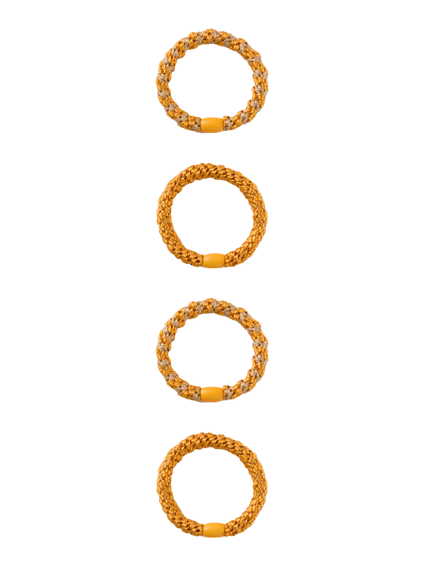 Product PACK 4 GOMITAS DE PELO ARISE - Blazing Orange Pack:W. BLAZING ORANGE W. GOLD LUREX - Image 1