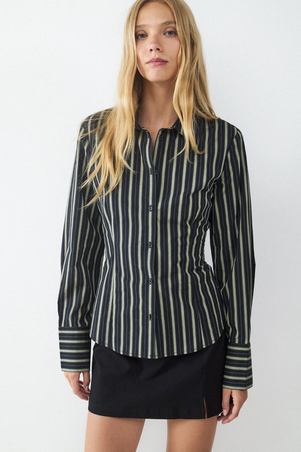 Product CAMISA DE MANGA LARGA CON RAYAS BMK-Seafoam Green - Image 1