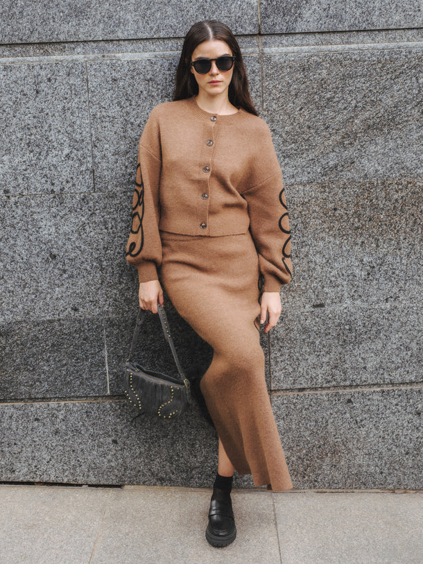 Product CARDIGAN ROSE - Brown Lentil - Image 1