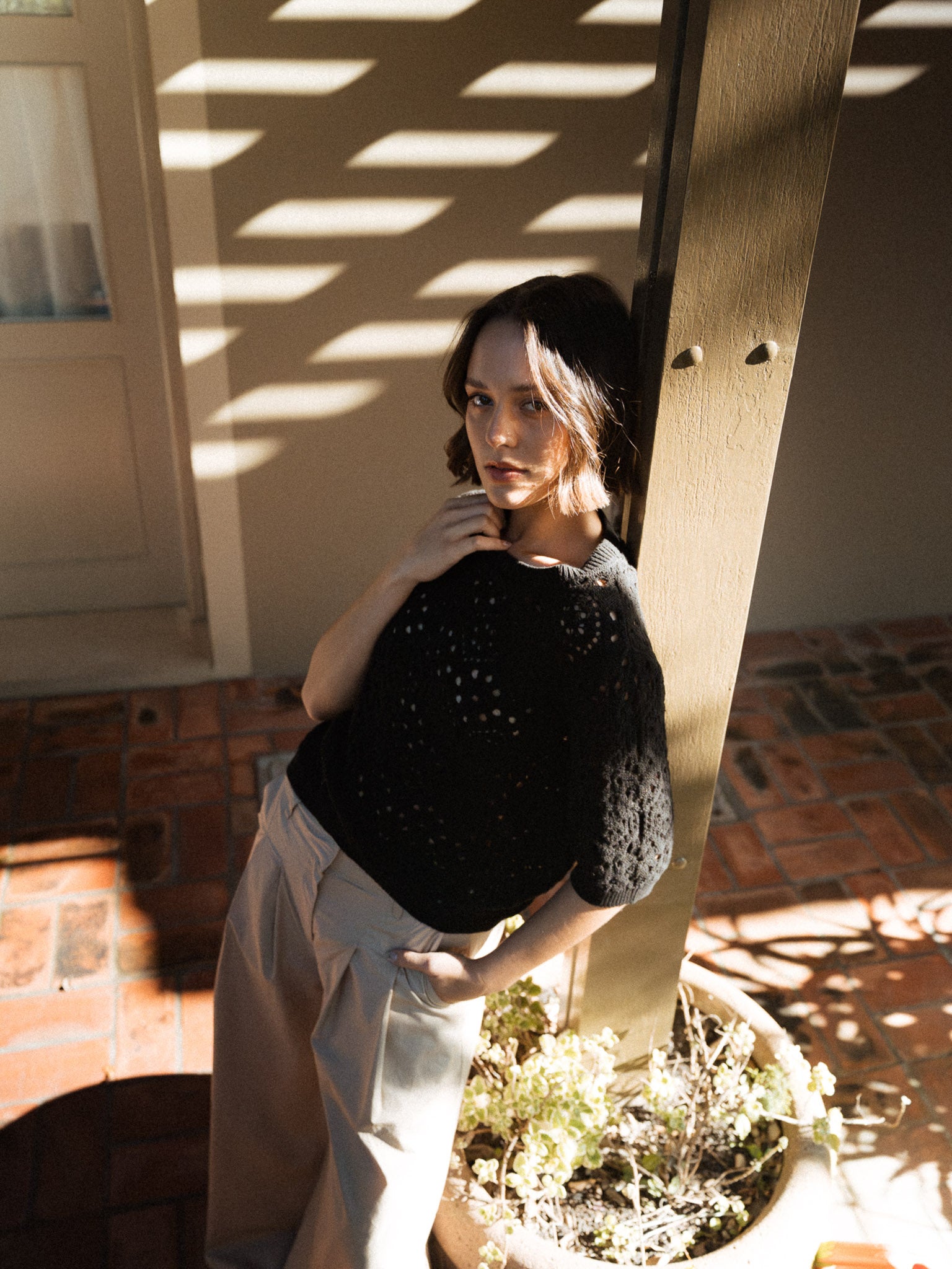 TOP TEJIDO BERRY - Black