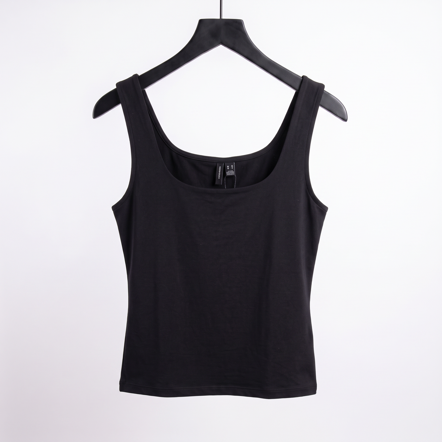 TOP KARLA ESCOTE CUADRADO - Black