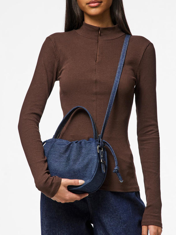 Product BOLSO BALLOON-Dark Blue Denim Detail:Silver - Image 5