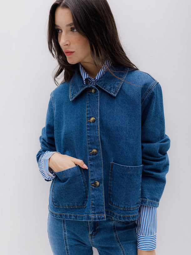 Product CHAQUETA LERIN  - Dark Blue Denim - Image 1