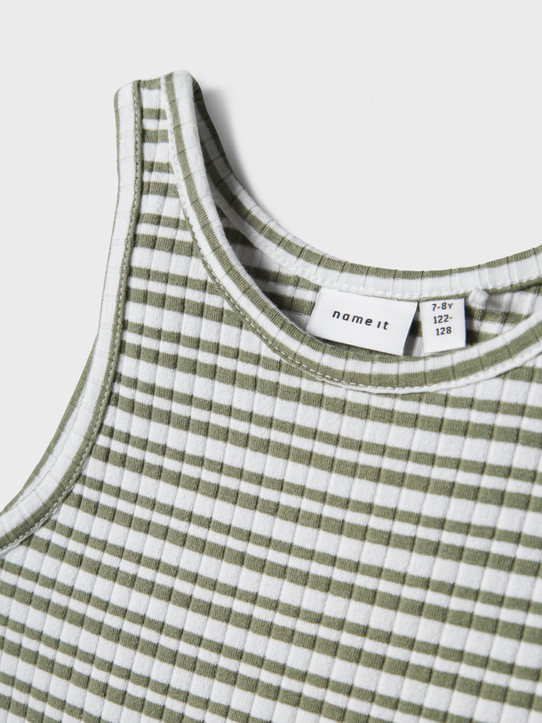 Product CAMISETA HOBINE - Oil Green Stripes:BRIGHT WHITE - Image 2
