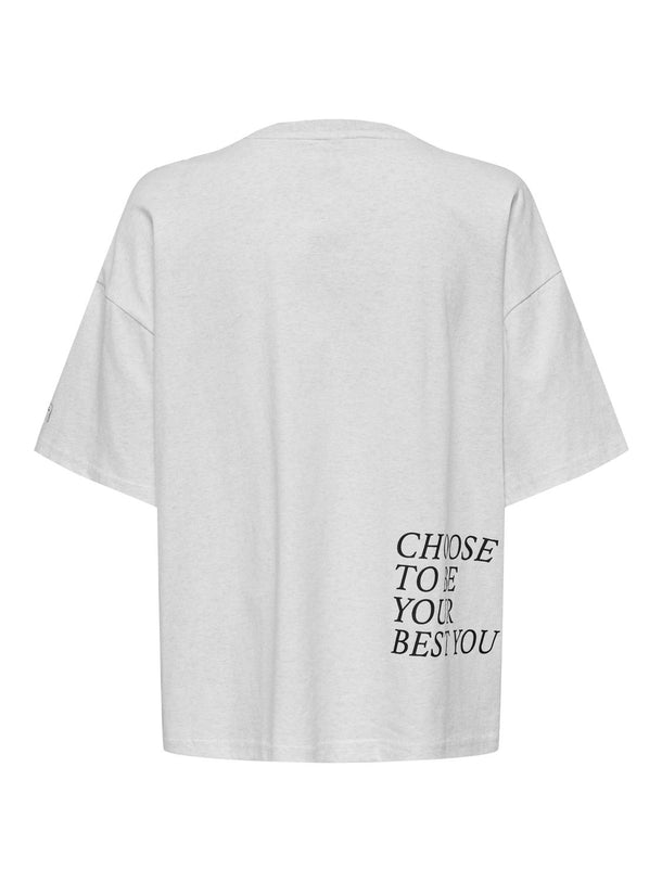 Product CAMISETA CASSIE - Light Grey Melange Print:Make it + labels brooklyn - Image 2