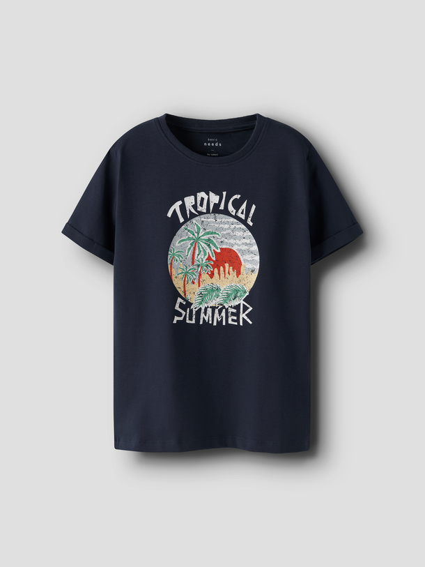Product CAMISETA VUX - Navy Blazer Print:Tropical summer - Image 1