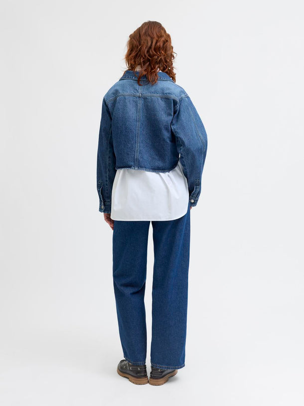 Product SOBRECAMISA CROPPED ANA-Medium Blue Denim - Image 4