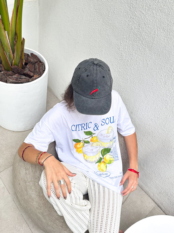 Product CAMISETA GOOD OBJECTS IDA-Bright White Print:CITRIC & SOUR - Image 2