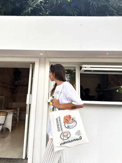 TOTEBAG GOOD OBJECTS ENNA-Birch Print:ESPRESSO