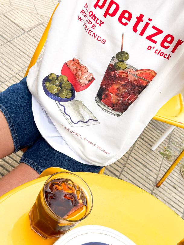 Product BUZO OVERSIZE GOOD OBJECTS ARYA-Cloud Dancer Print:APPETIZER - Image 2