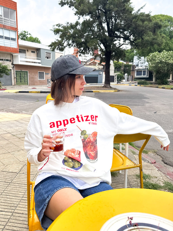 Product BUZO OVERSIZE GOOD OBJECTS ARYA-Cloud Dancer Print:APPETIZER - Image 4