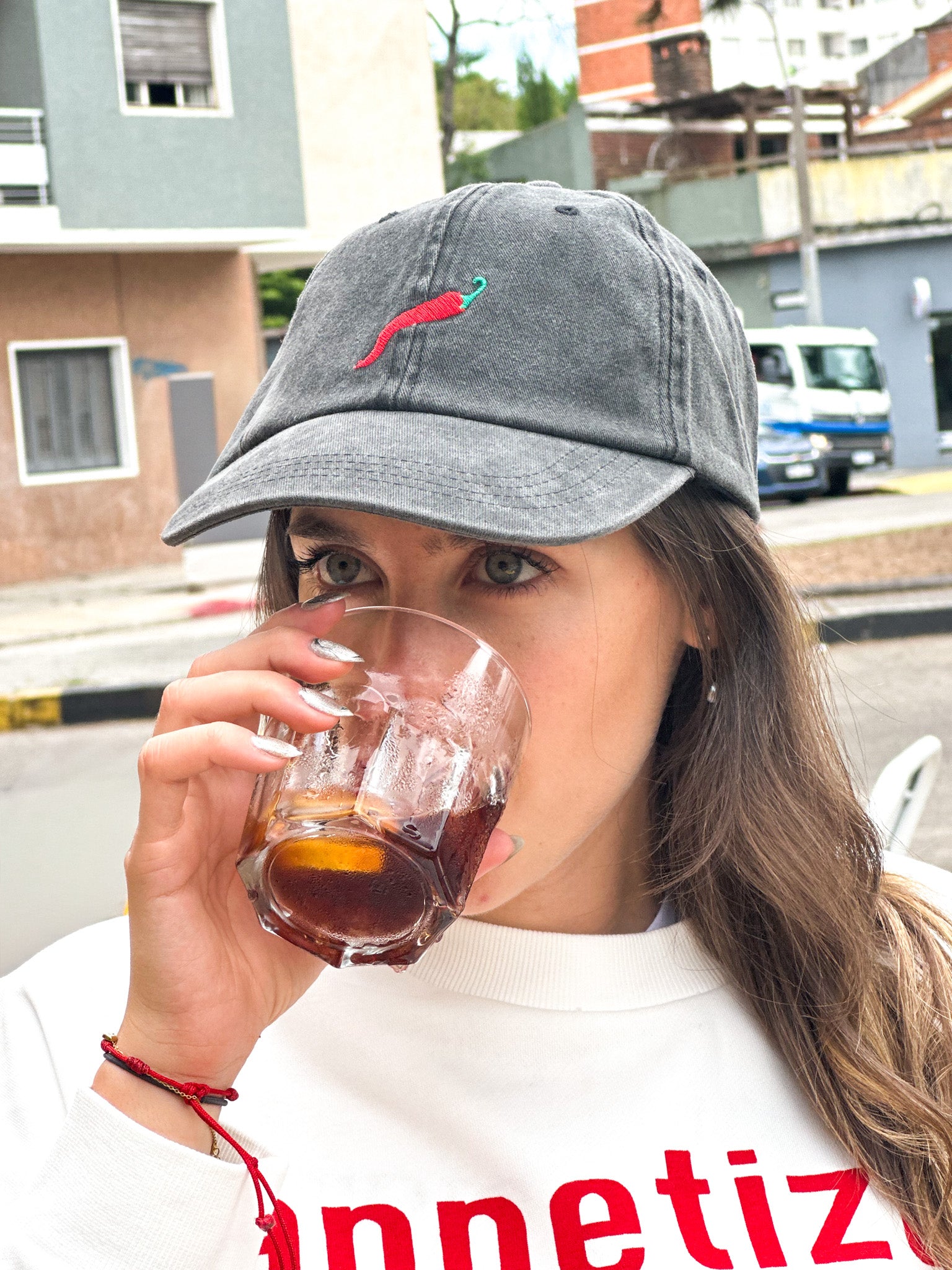 GORRO BORDADO CEDRIC-Obsidian Detail:WASH + CHILI EMB