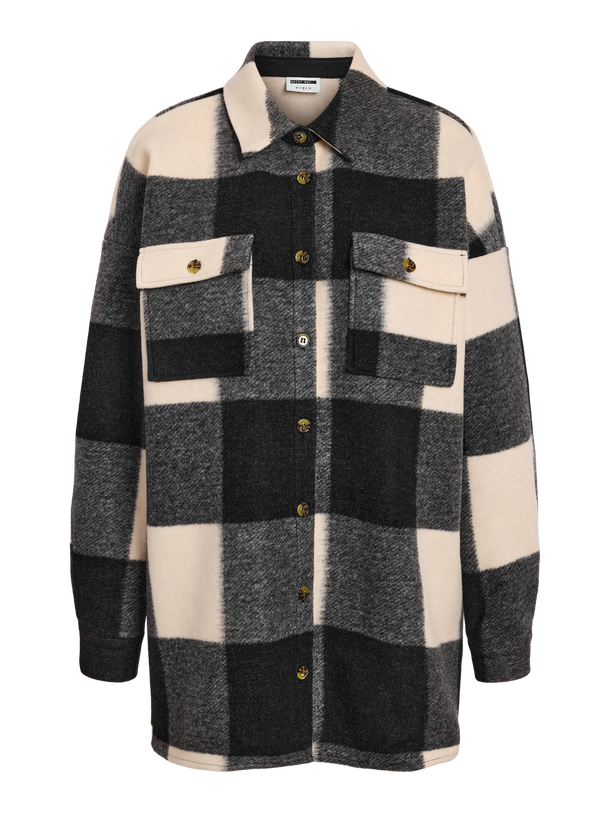 Product CHAQUETA FLANNY - Black Checks:White - Image 1