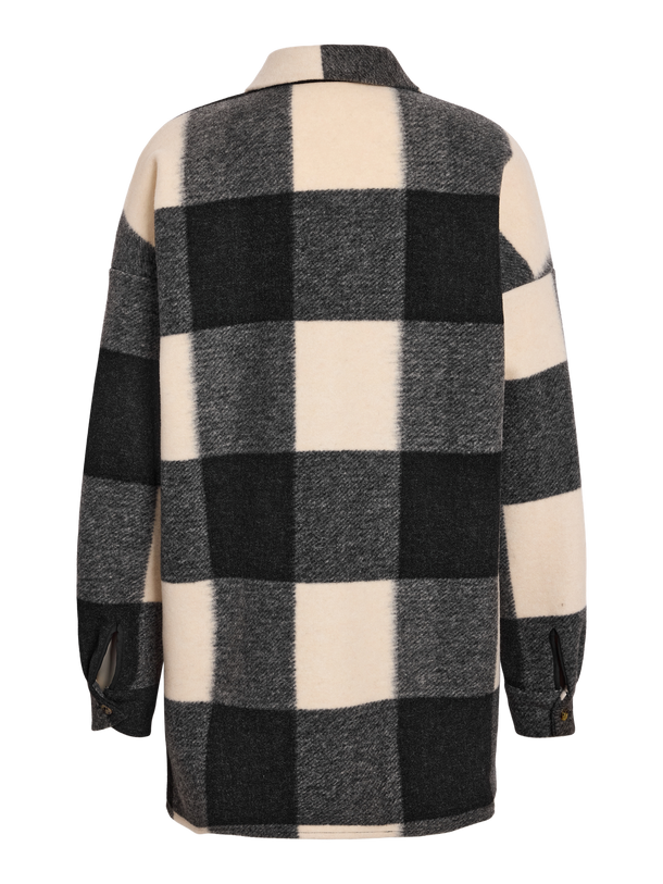 Product CHAQUETA FLANNY - Black Checks:White - Image 2