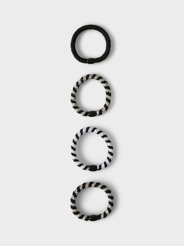 Product PACK 4 GOMITAS DE PELO RISE - Black Detail:W. GLITTER - Image 1
