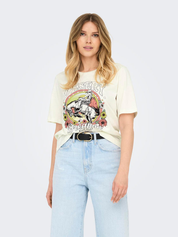 Product CAMISETA STACEY - Cloud Dancer Print:DESERT - Image 1