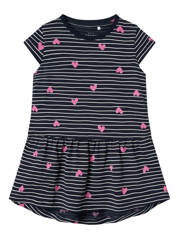 Product VESTIDO VIGGA - Dark Sapphire AOP:HEARTS - Image 3