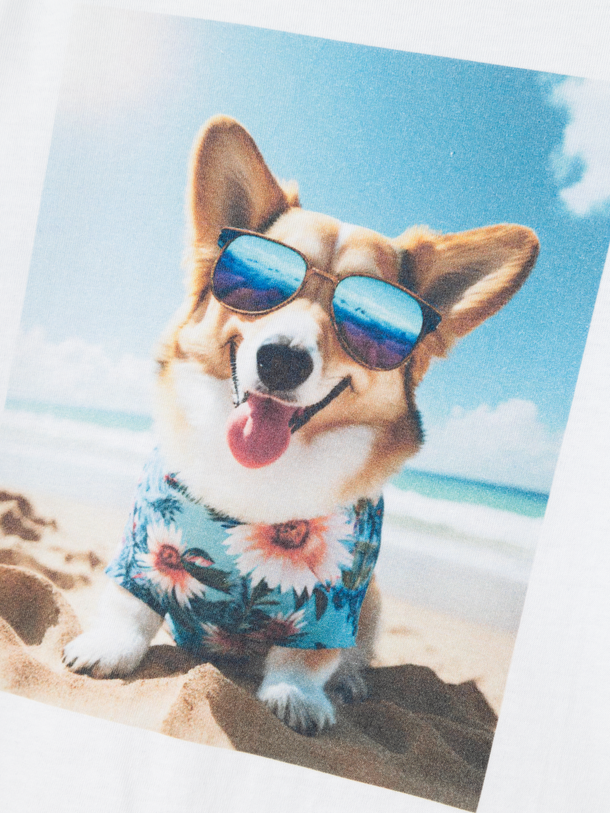 Product CAMISETA VOTO - Bright White Print:Beach Dog - Image 2