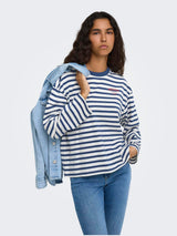 Cloud Dancer Stripes:Navy (ida) print park