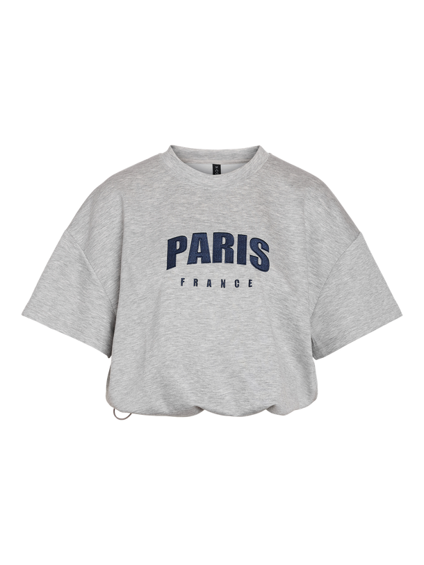 Product TOP CINTURA AJUSTABLE OLAS-Light Grey Melange Print:PARIS - Image 2