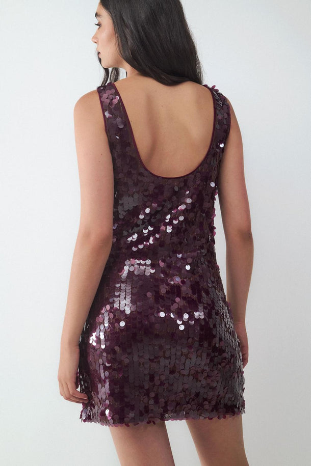 Product VESTIDO LENTEJUELAS BMK-Burgundy - Image 3