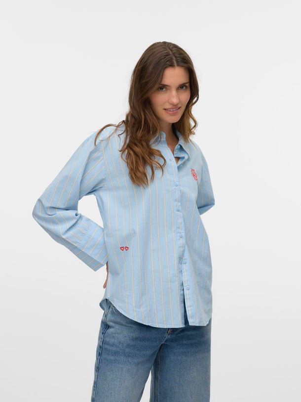 Product CAMISA RAYAS ARLO-Airy Blue Stripes:Cloud dancer/twill - Image 4