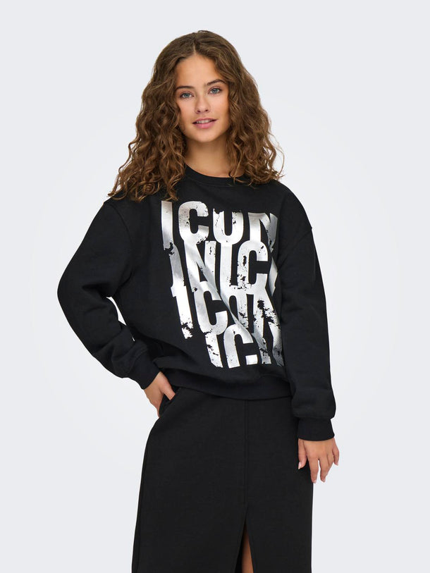 Product SUDADERA GWEN - Black Print:ICON - Image 1