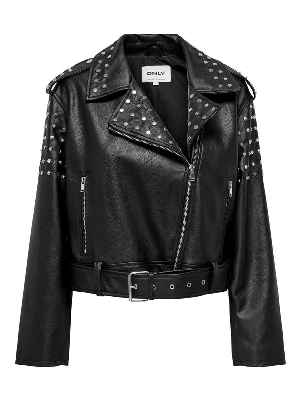 Product CAMPERA BIKER EFECTO CUERO DESTINY-Black - Image 1