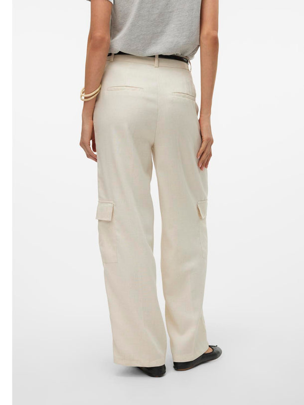 Product PANTALÓN CARGO LINO FLORENCE-Birch Detail:MELANGE - Image 3