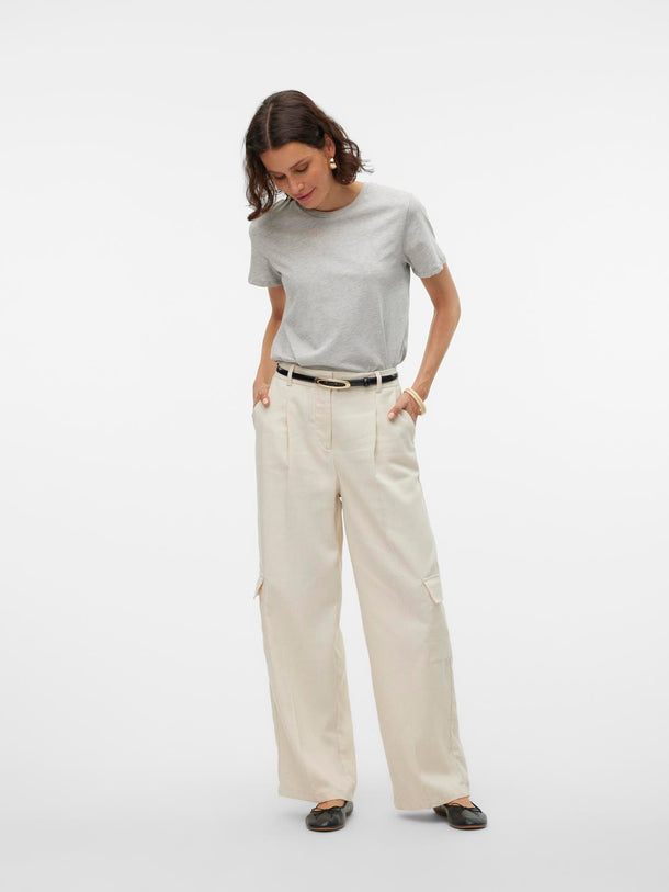 Product PANTALÓN CARGO LINO FLORENCE-Birch Detail:MELANGE - Image 2