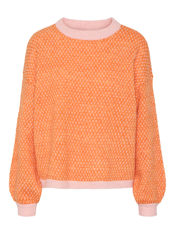 Product SWEATER DILIPPA - Roseate Spoonbill AOP:Mandarin Orange - Image 4