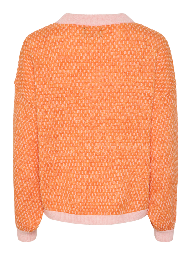 Product SWEATER DILIPPA - Roseate Spoonbill AOP:Mandarin Orange - Image 5
