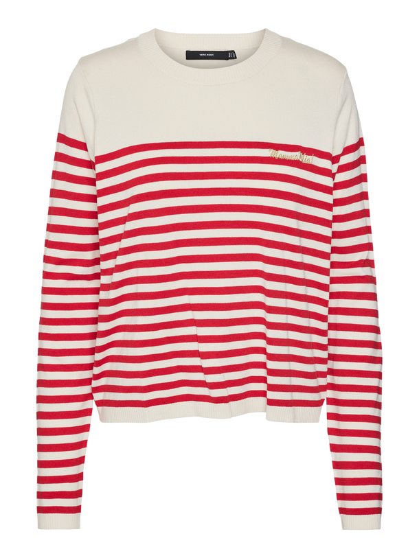 Product SWEATER MAMMA MIA  - Birch Stripes:W. SALSA + GOLD BRODERIE - Image 1