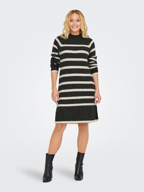 Product VESTIDO MILEY - Dark Grey Melange Stripes:BIRCH - Image 3