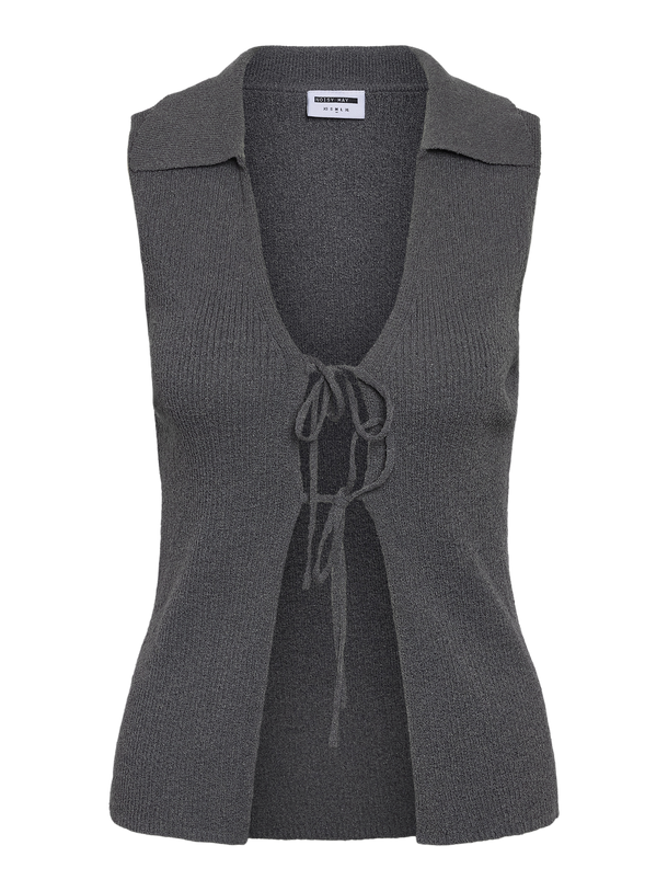 Product TOP TEJIDO CON LAZOS AYLIN-Charcoal Gray - Image 3