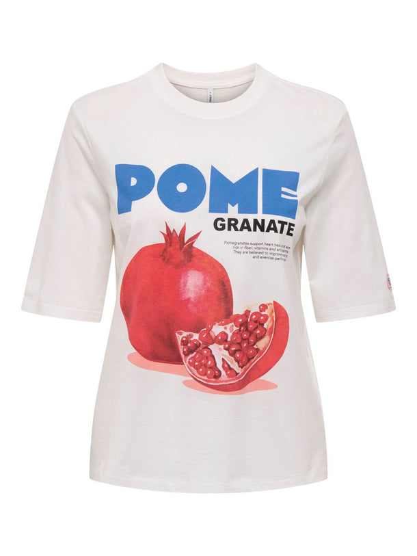 Product CAMISETA PHOEBE - Cloud Dancer Print:Pomegranate - Image 5