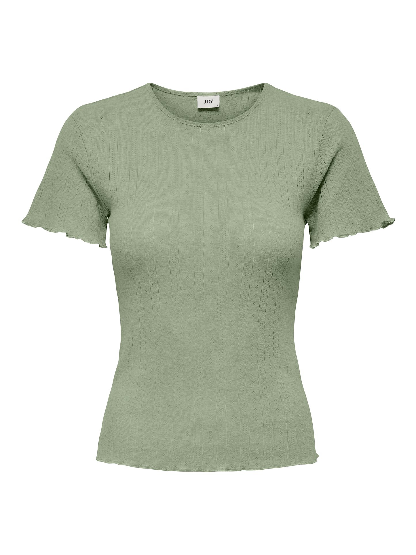 CAMISETA CON VOLADOS SALSA-Reseda