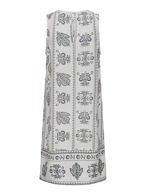 Product VESTIDO DE LINO SOLAR-Cloud Dancer AOP:TOTAL ECLIPSE FLOWER - Image 3