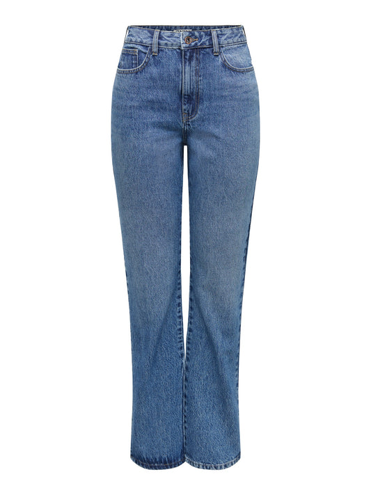 JEAN RECTO TIRO ALTO BILLIE - Medium Blue Denim