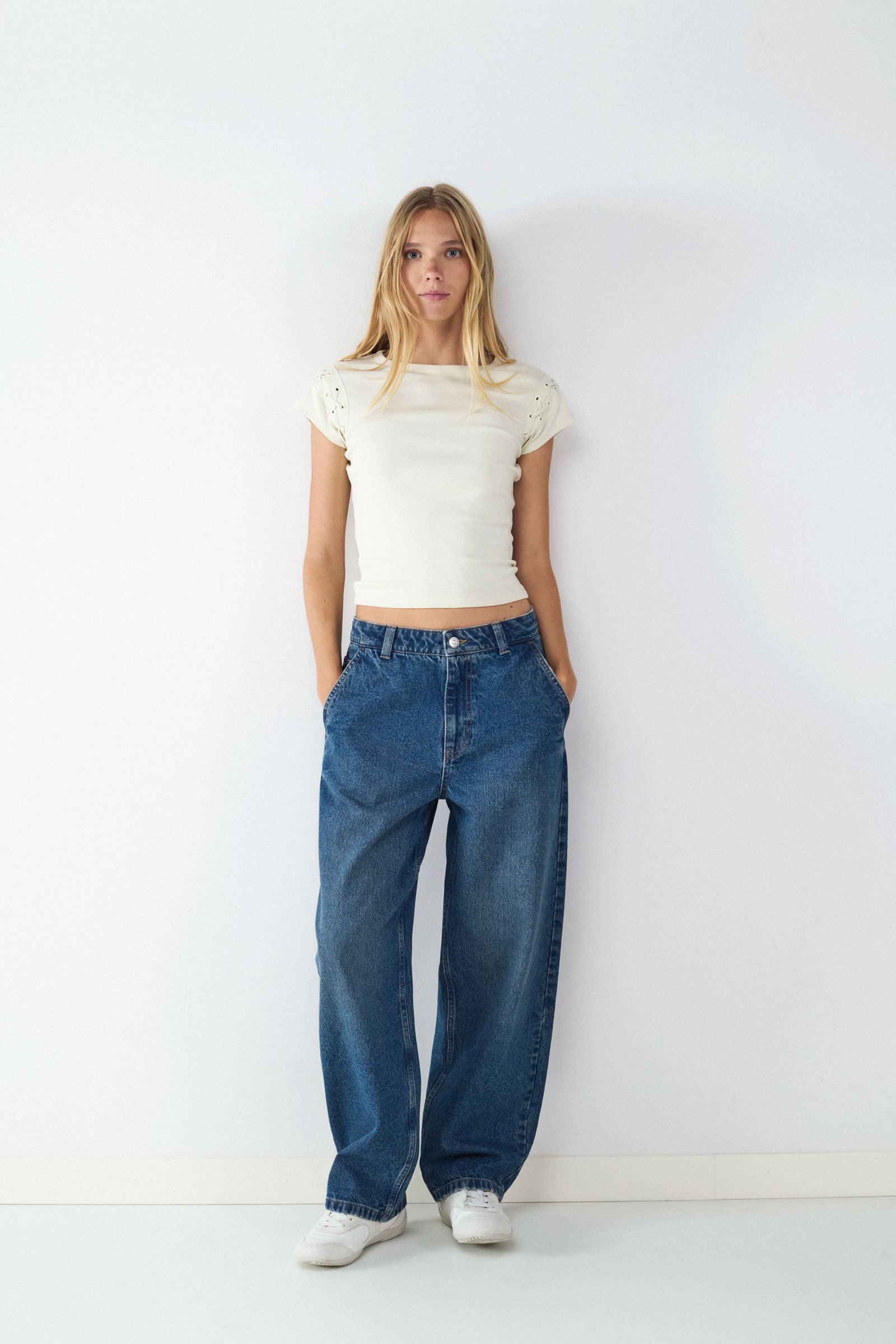 JEAN SKATER BMK - Vintage Dark Blue Denim